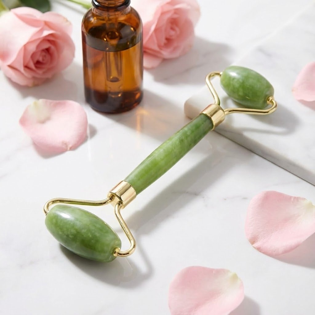 Massageador Facial de Jade Premium