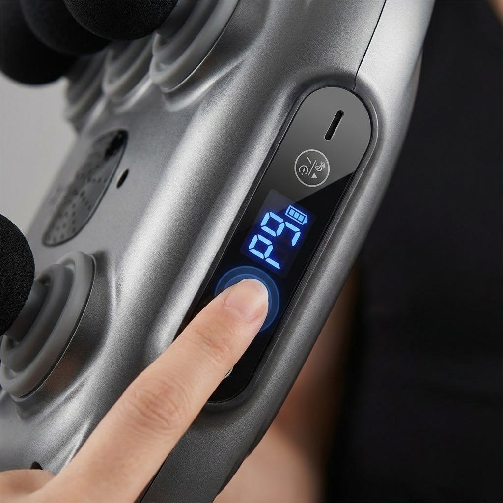 Ecrã LED táctil em uso