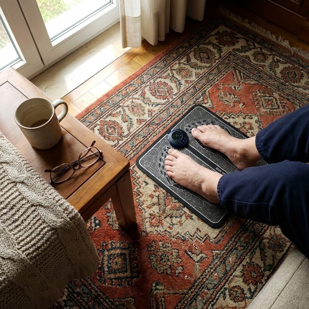 Cliente a usar o RelaxPés Pro™