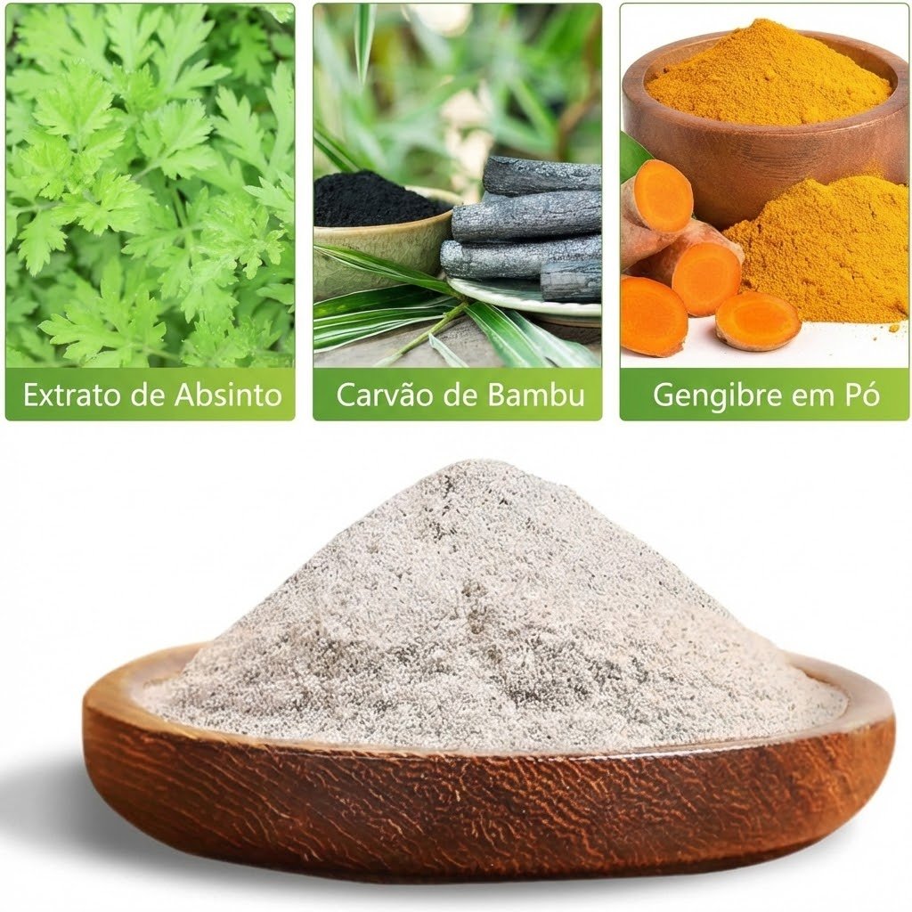 Ingredientes naturais do adesivo DetoxPes — extratos herbais chineses