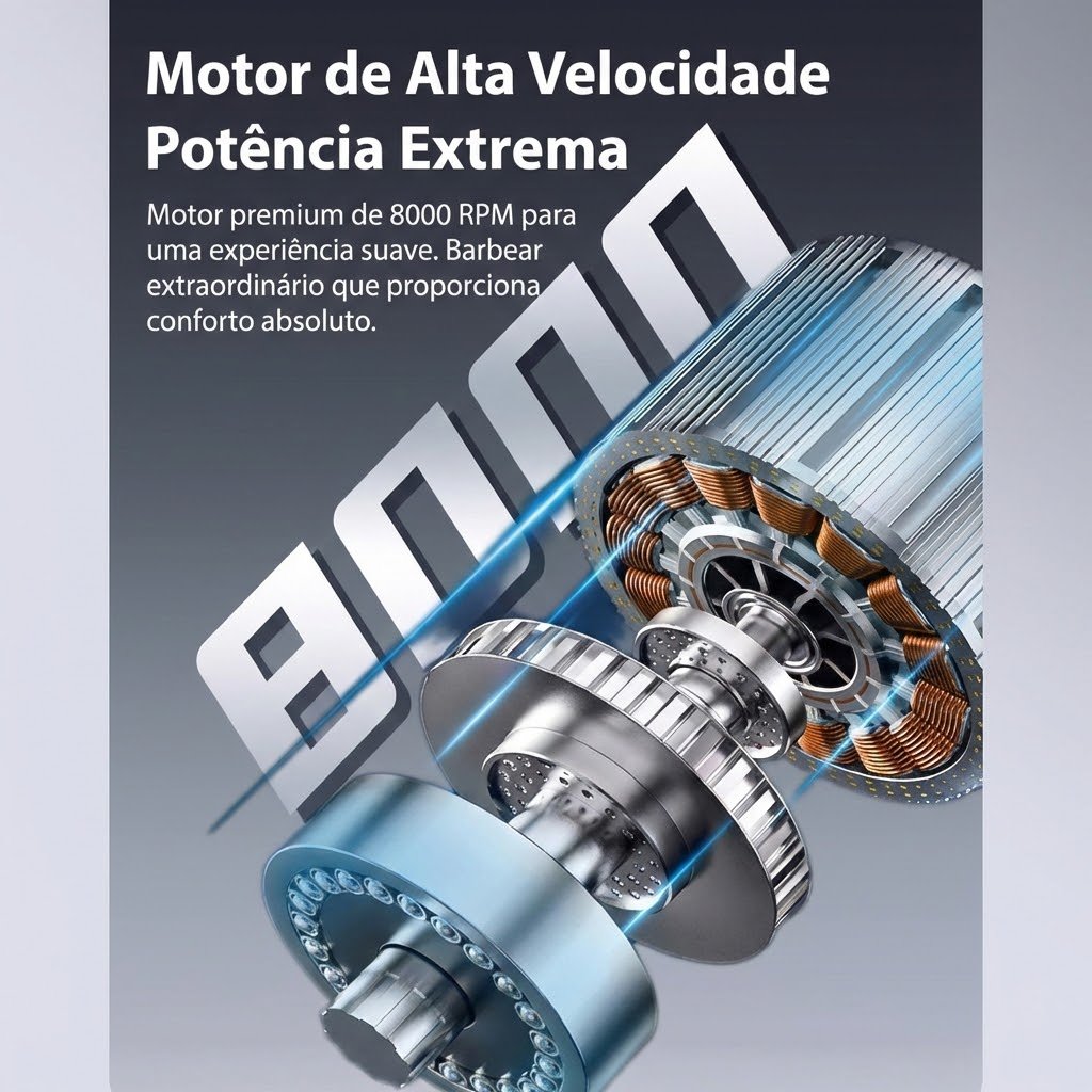 Mini-Shave - 6 lâminas com rede em favo de mel e superfície flutuante