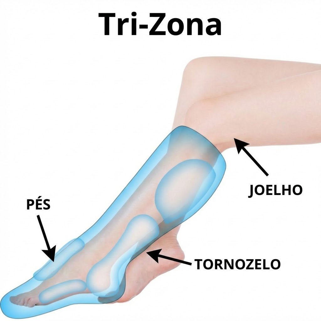 MiracleSocks - Sistema de Compressão Graduada Tri-Zona
