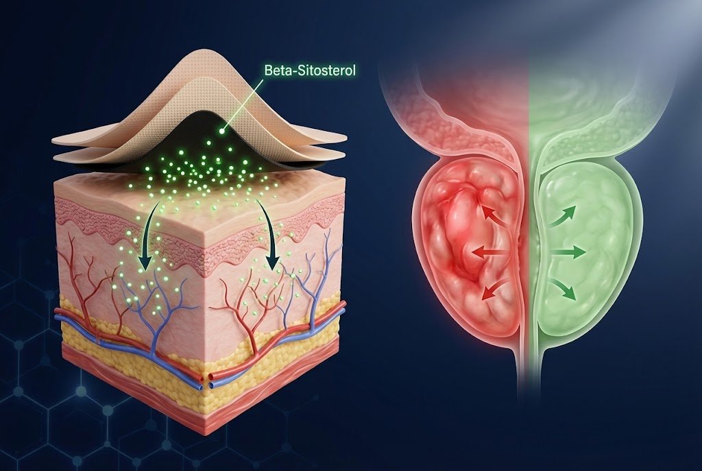 Primer plano del parche Clearva™ sobre la piel del brazo, textura visible, luz natural