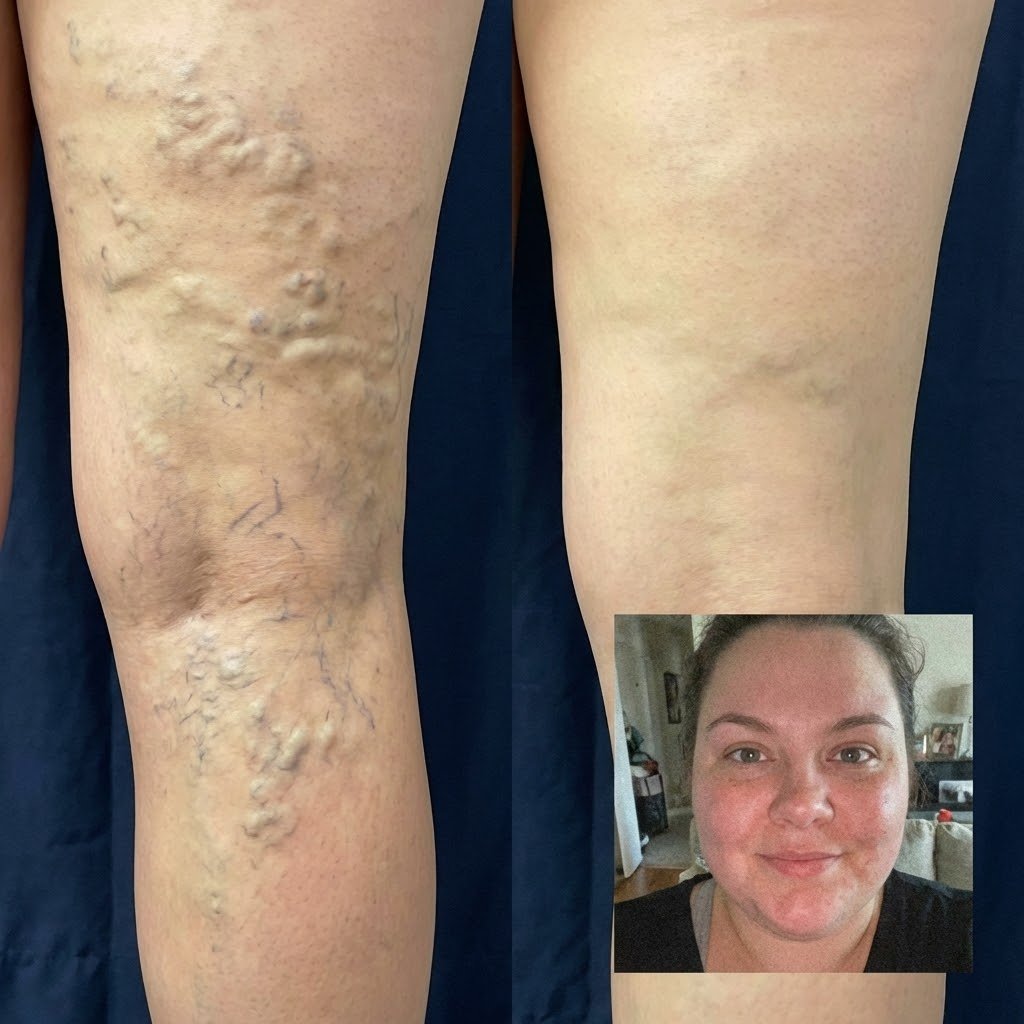 Resultado Fernanda R. - Redução visível das varizes