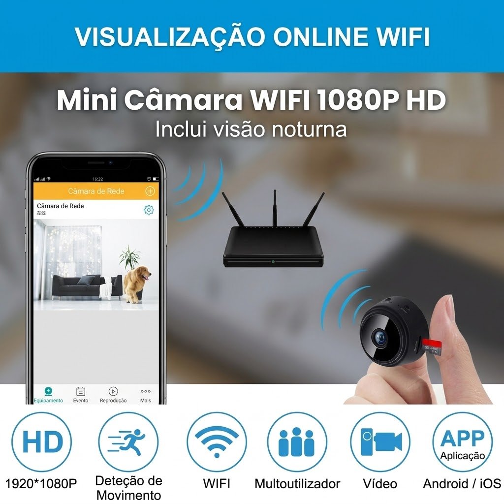 MiniCam Pro App no Telemóvel