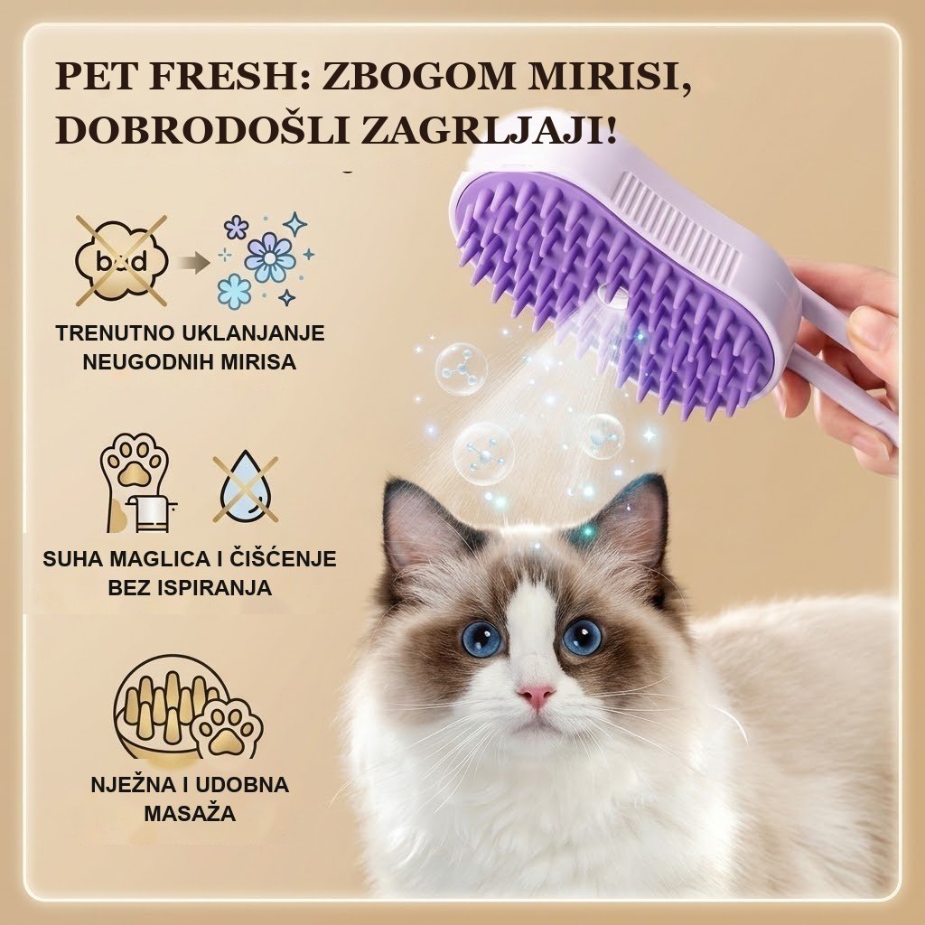 Steam Jet Brush - parna četka za kućne ljubimce
