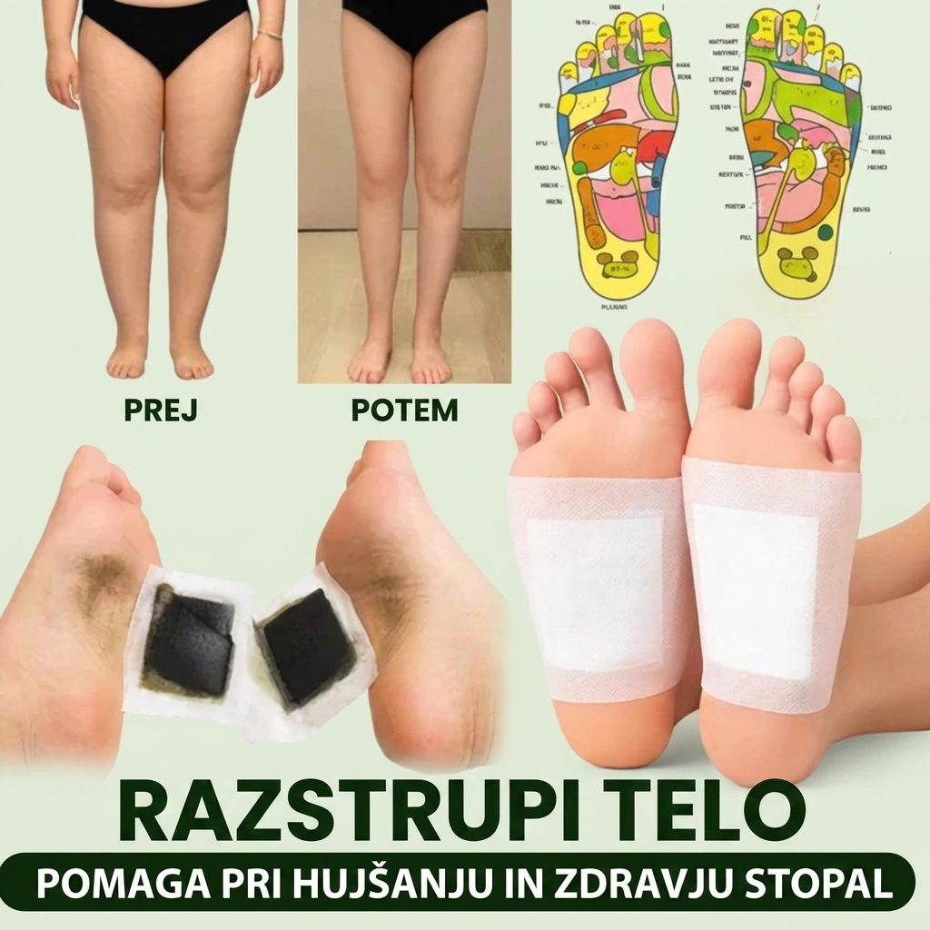 Rezultat bolj zdravih nog po uporabi obližev DetoxPes