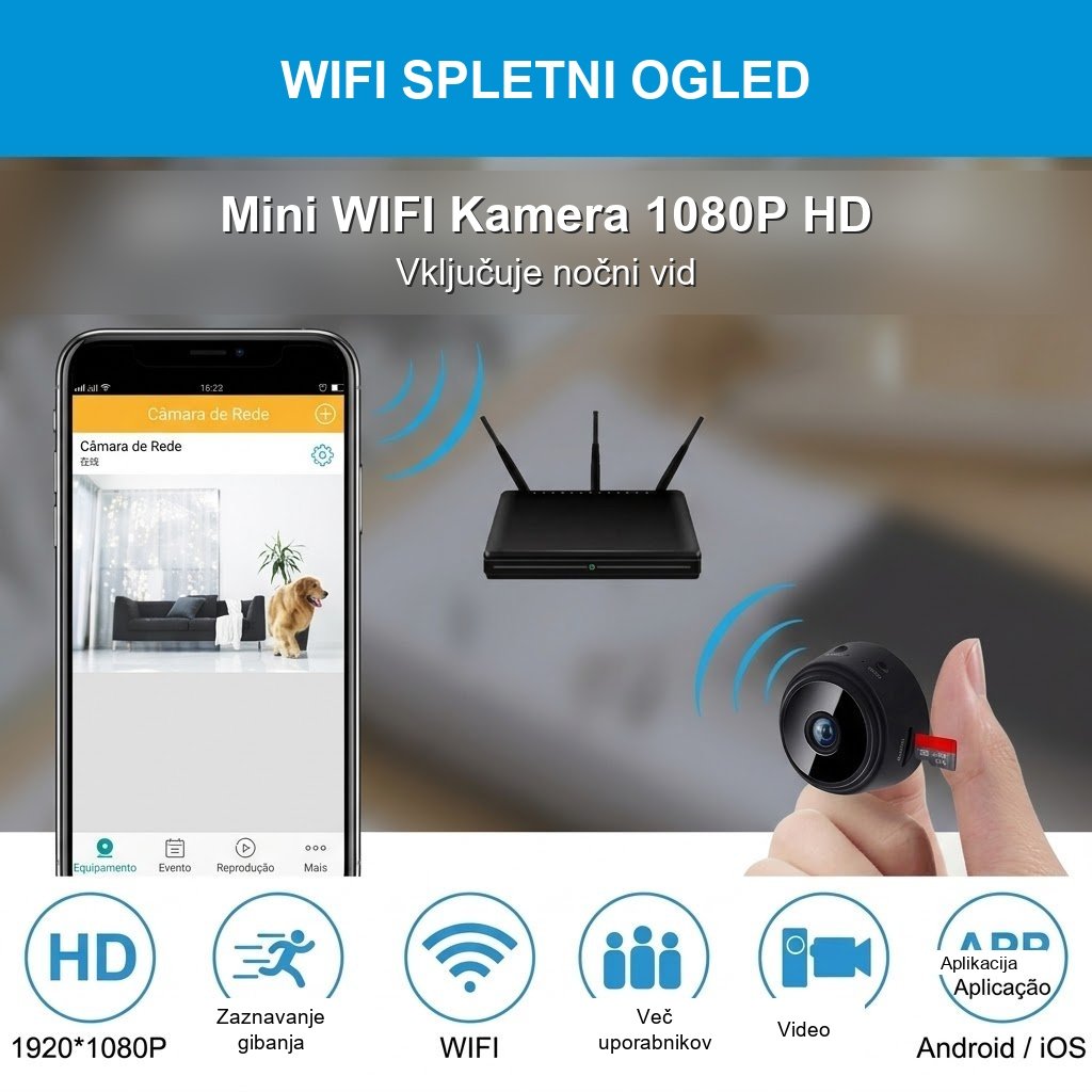 MiniCam Pro Aplikacija na telefonu