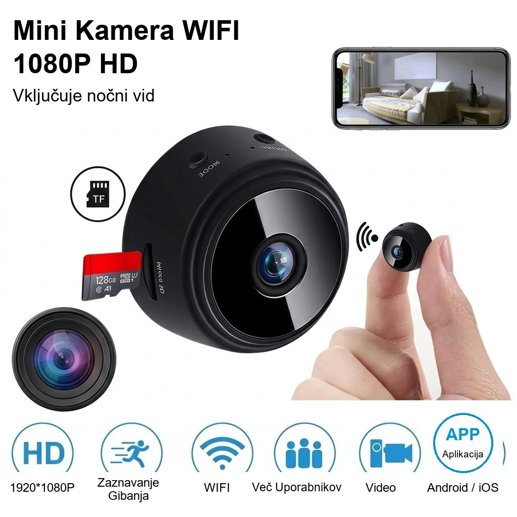 MiniCam Pro - Kompaktna in diskretna mini HD 1080p kamera