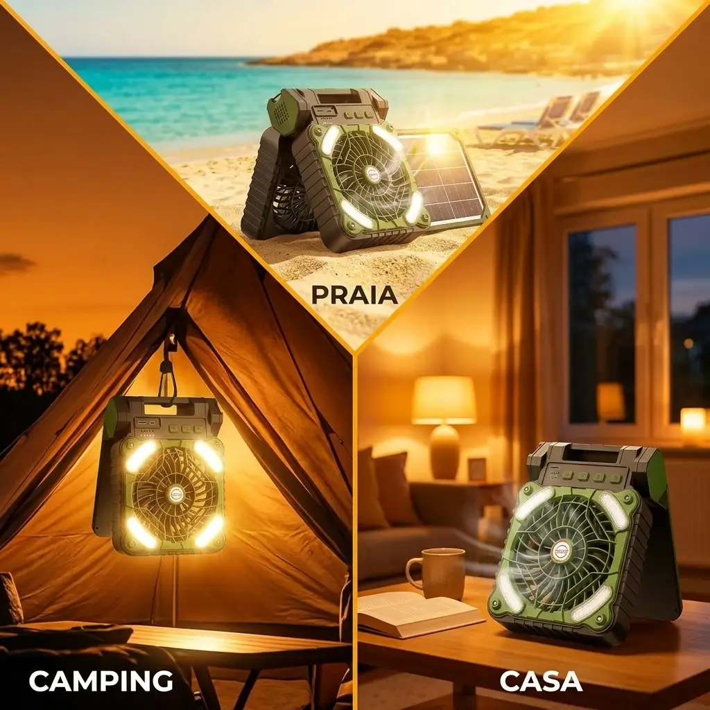 Aurora Air en tres situaciones: playa, camping y casa