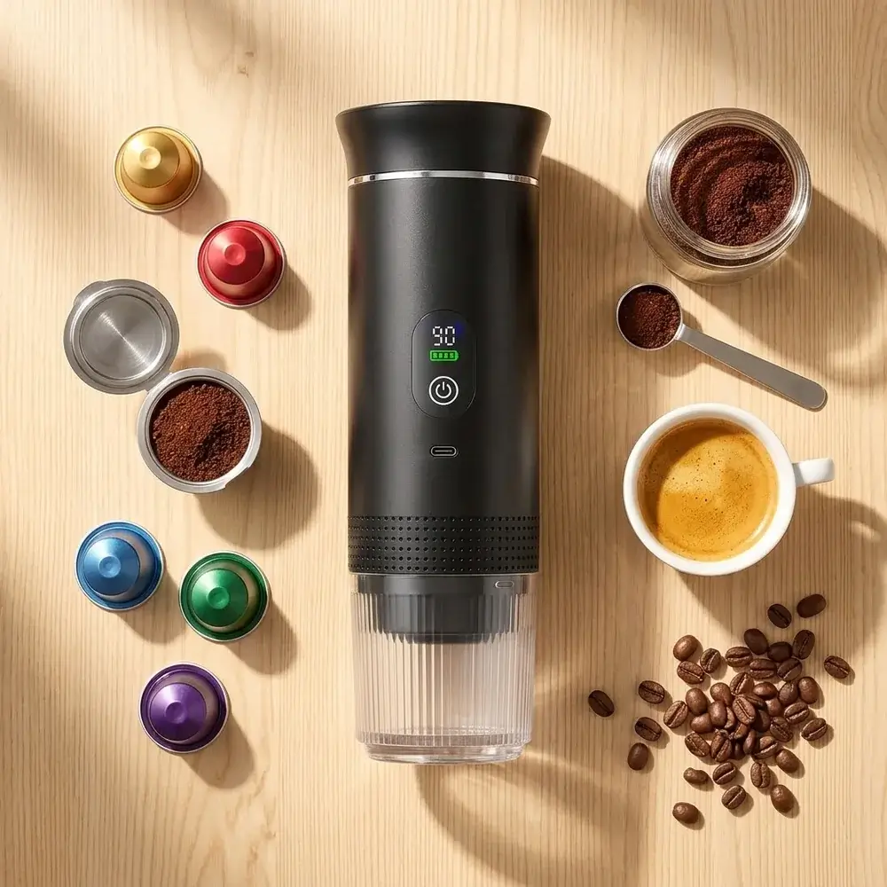 CremaGo con cápsulas, cápsula reutilizable y café molido