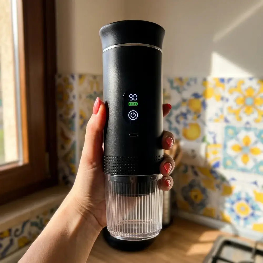 Pantalla LED de la CremaGo con temperatura y batería